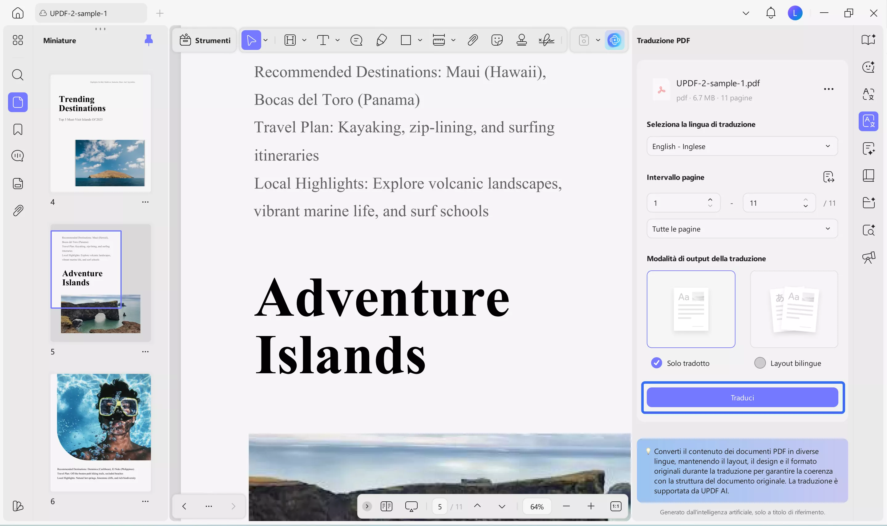 translate specific pages