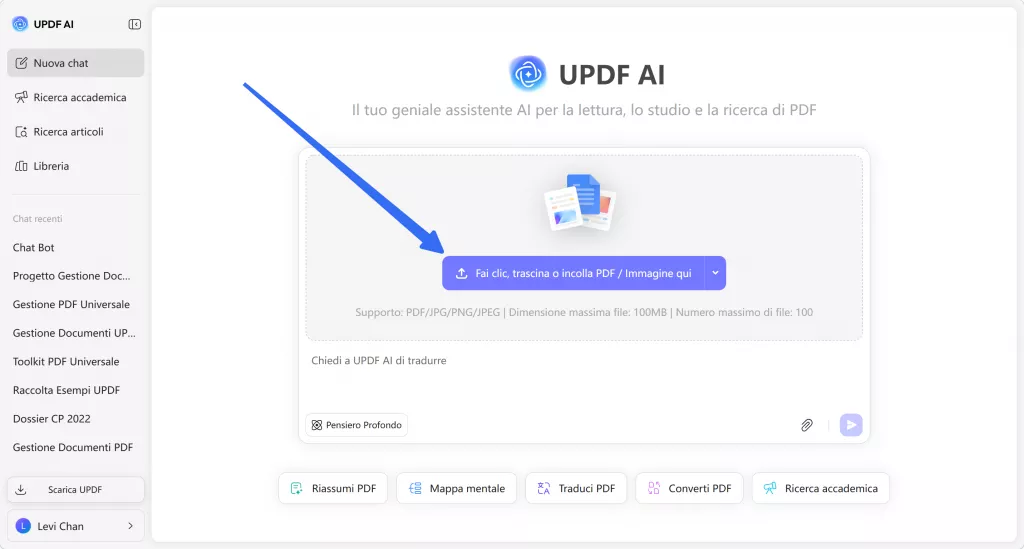 upload your pdf file
