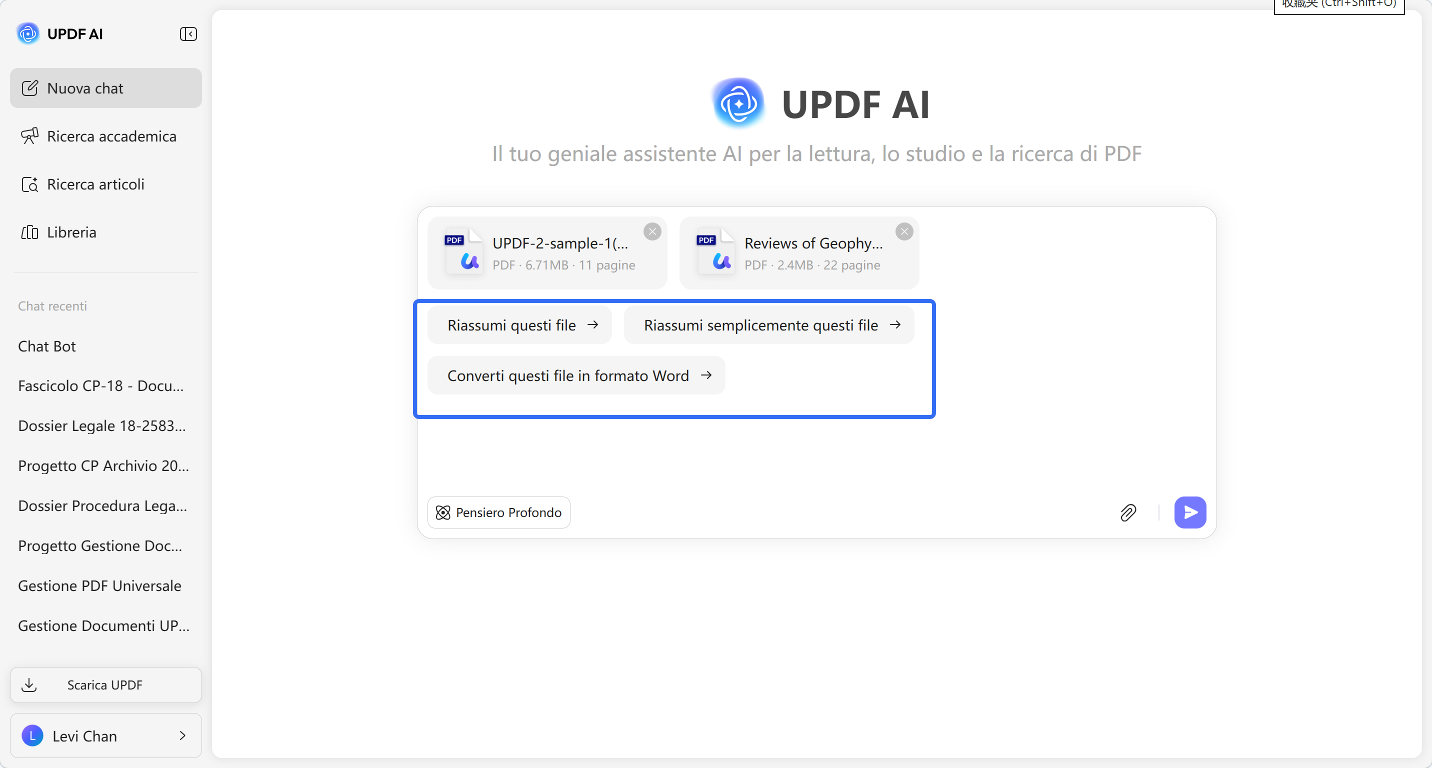 prompt ai about uploaded pdfs