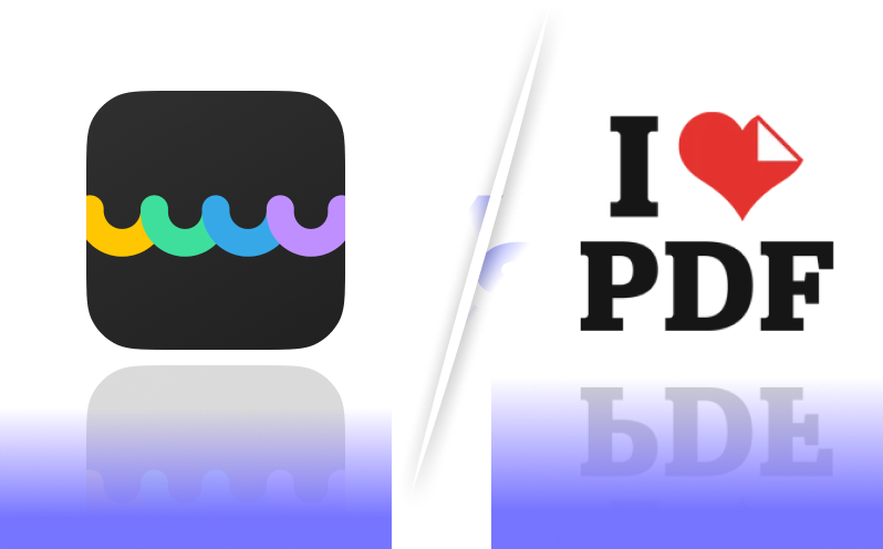 UPDF vs iLovePDF banner logo