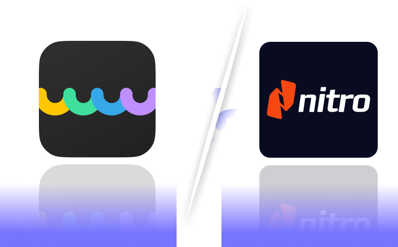 UPDF vs Nitro banner logo