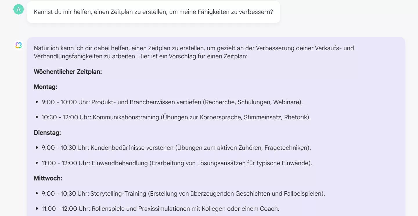 Wie Sie AI im Vertrieb einsetzen bitten Sie UPDF AI, einen Lernplan zu erstellen.