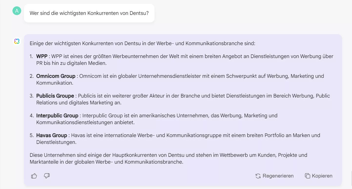 Wie Sie AI im Vertrieb einsetzen Suche nach den Wettbewerbern des Unternehmens mit dem AI-Assistenten von UPDF.