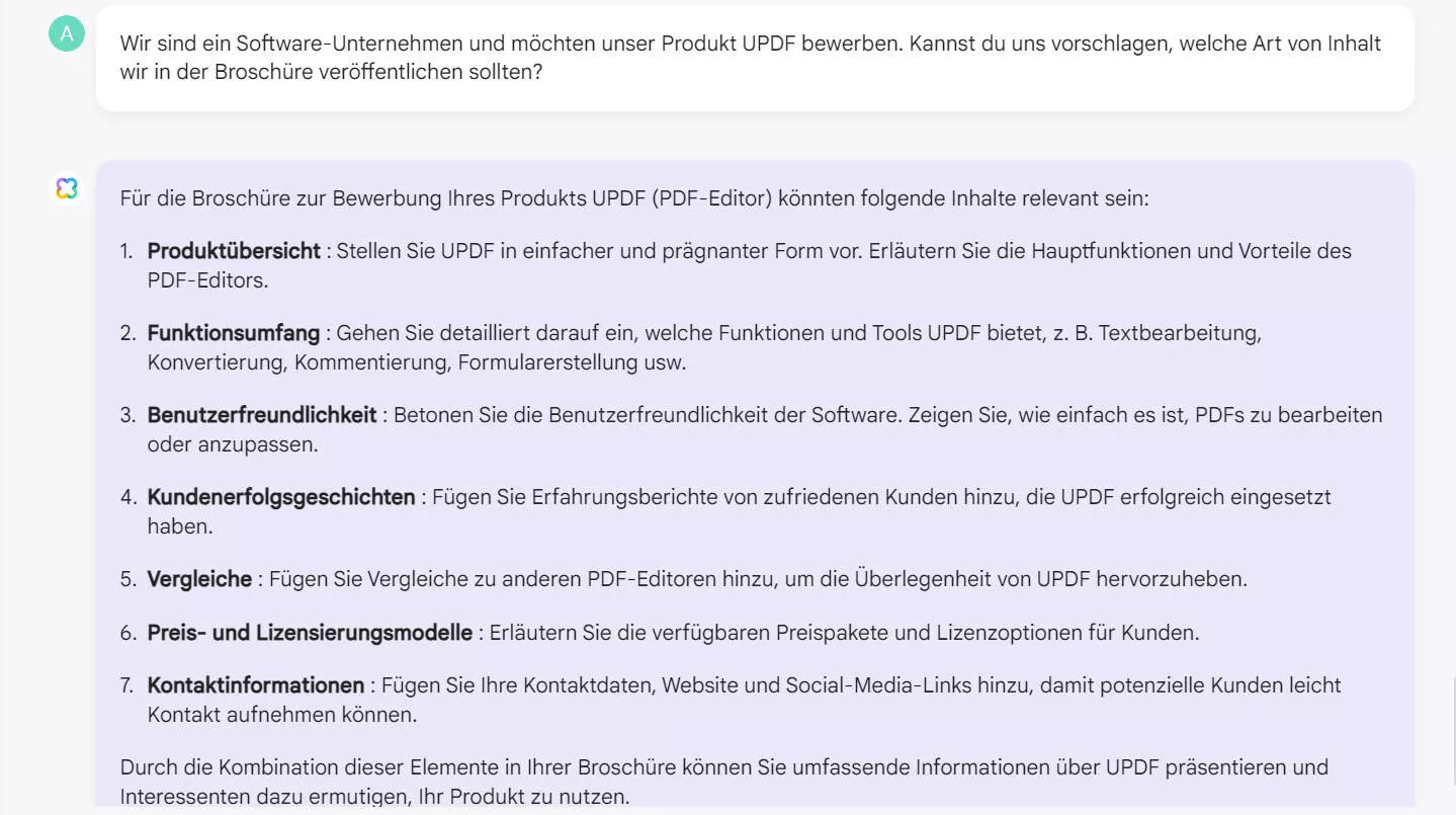 Wie Sie AI im Vertrieb einsetzen fragen Sie nach den Inhalten, die enthalten sein sollten.