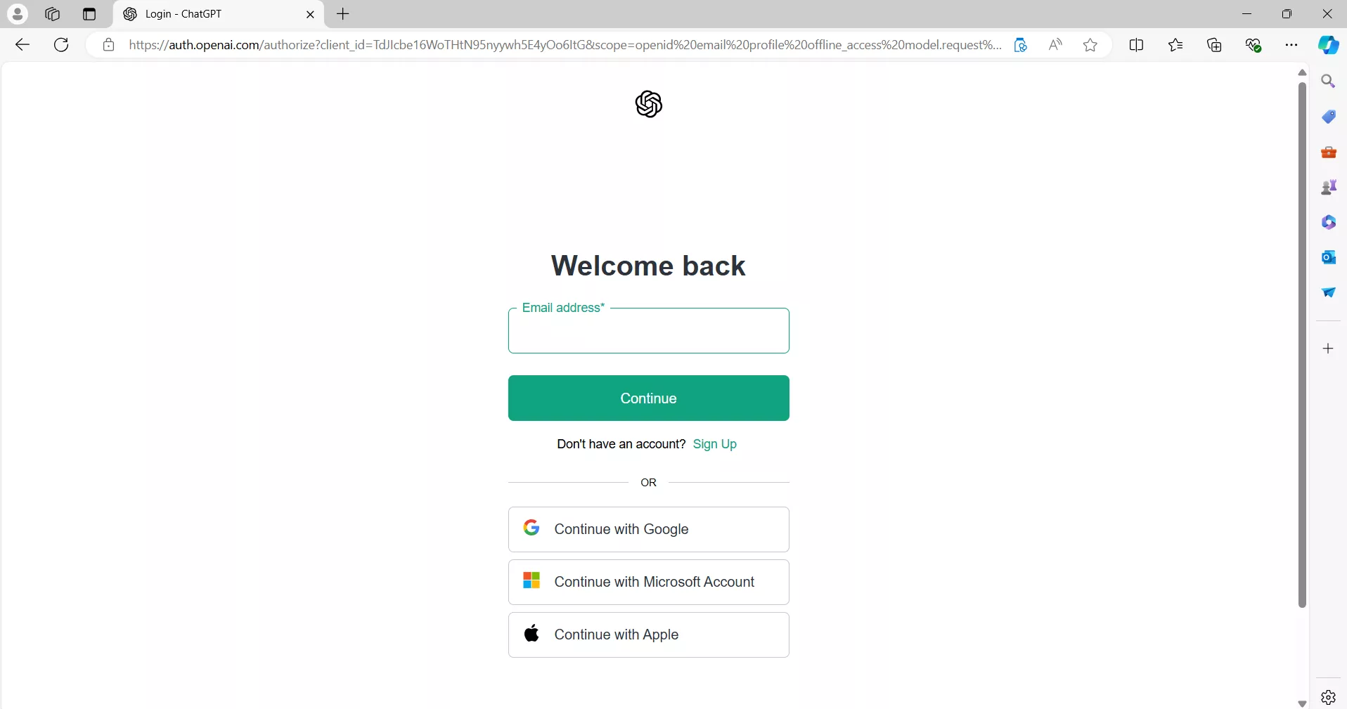  login with ChatGPT account