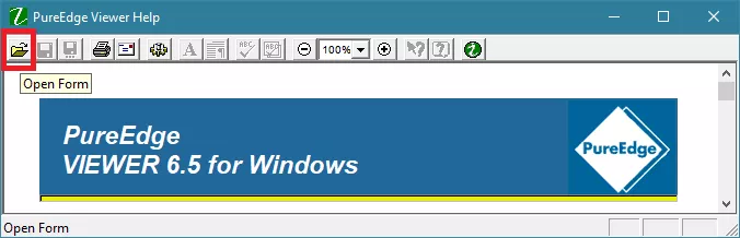  click Open Form in pureedge viewer