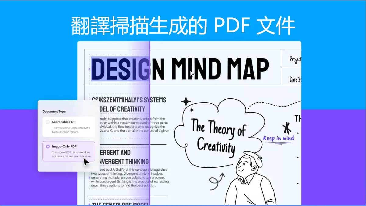 如何翻譯掃描生成的 PDF 文件？