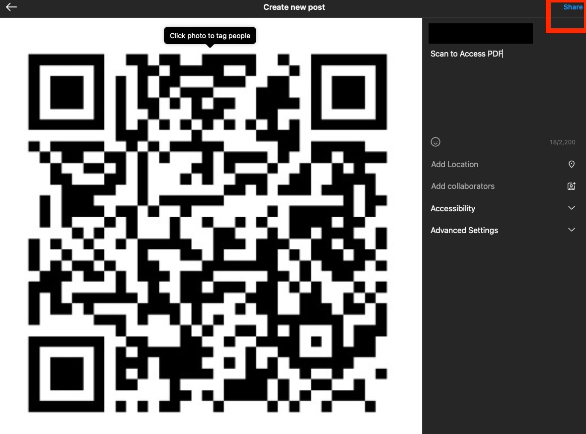 share qr code for pdf with updf