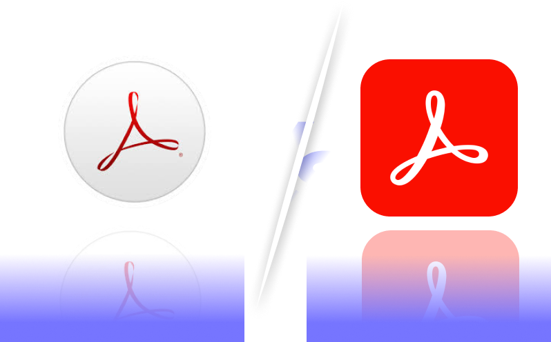 Acrobat DC vs Acrobat XI logo