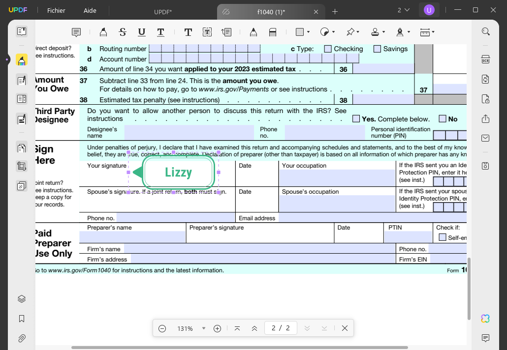 enregistrer le tampon de signature dynamique en PDF avec UPDF