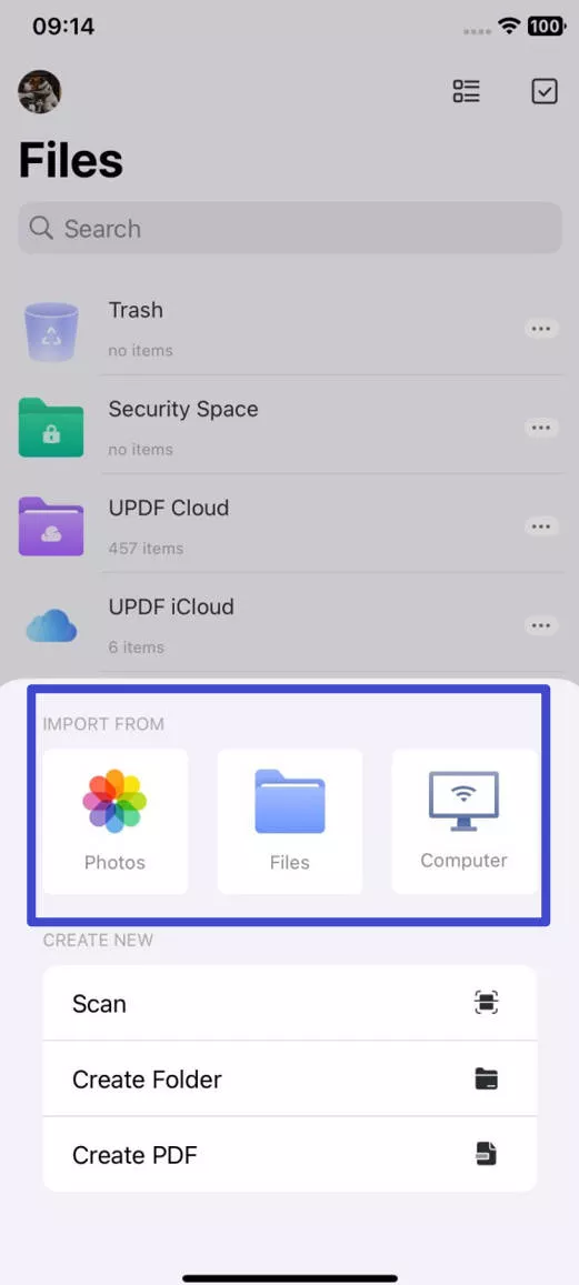 tap on edit pdf from the interface in UPDF
