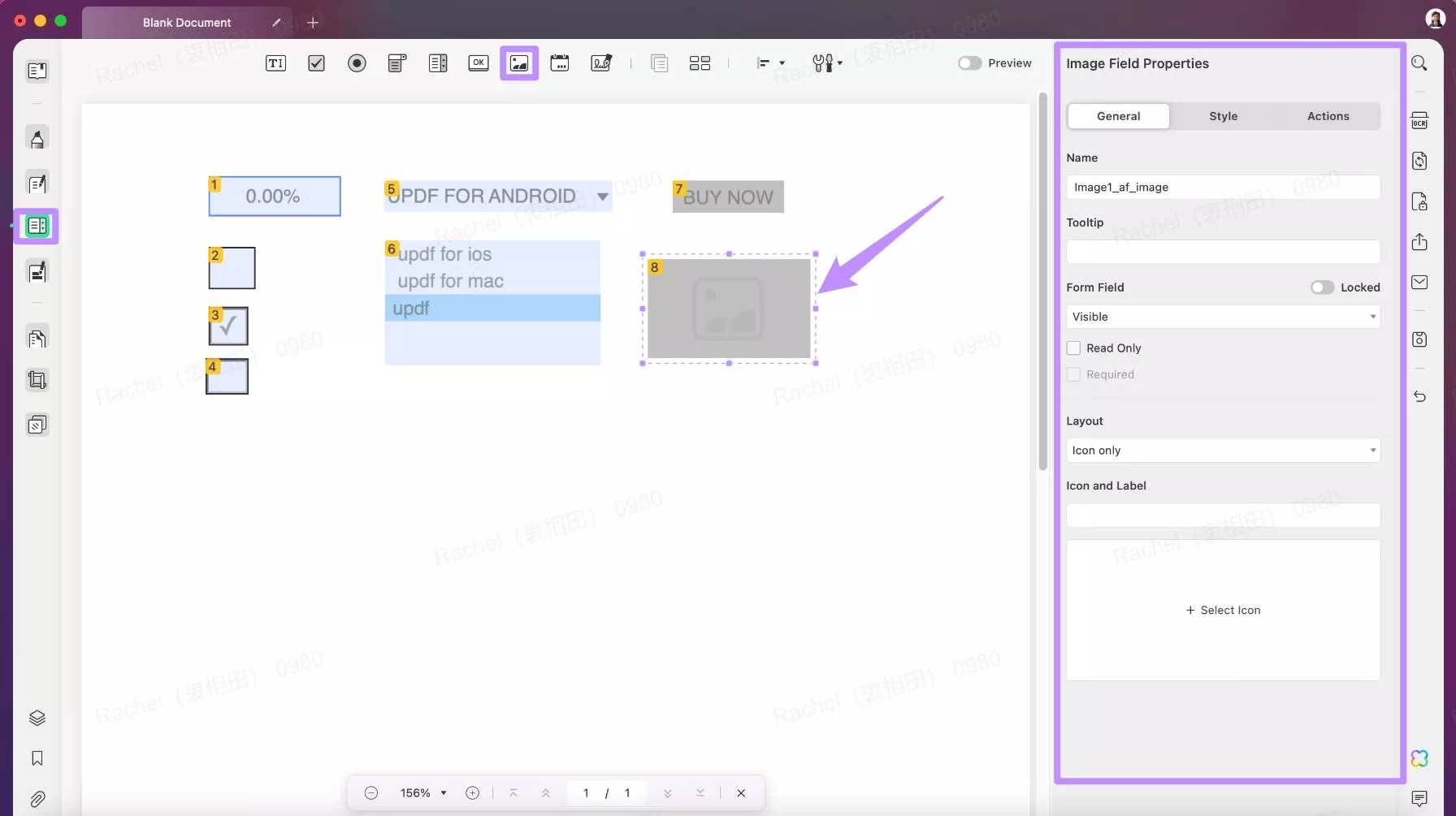 Ajouter un champ d'image au PDF avec UPDF Mac