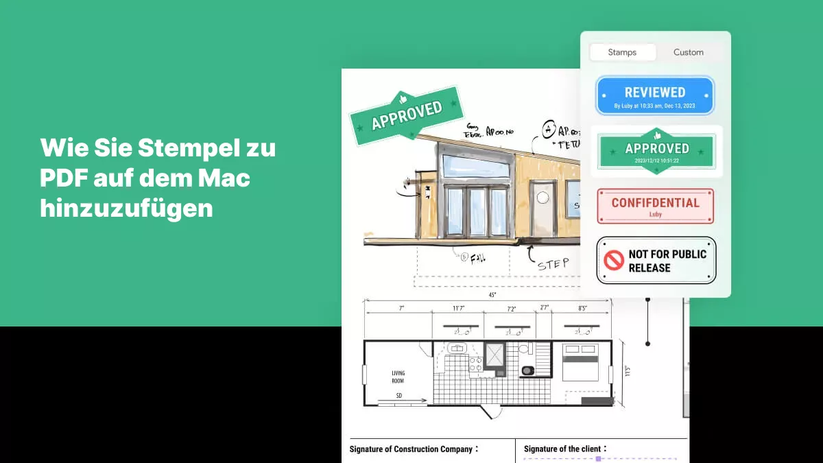 Wie Sie Stempel zu PDF schnell auf dem Mac hinzuzufügen