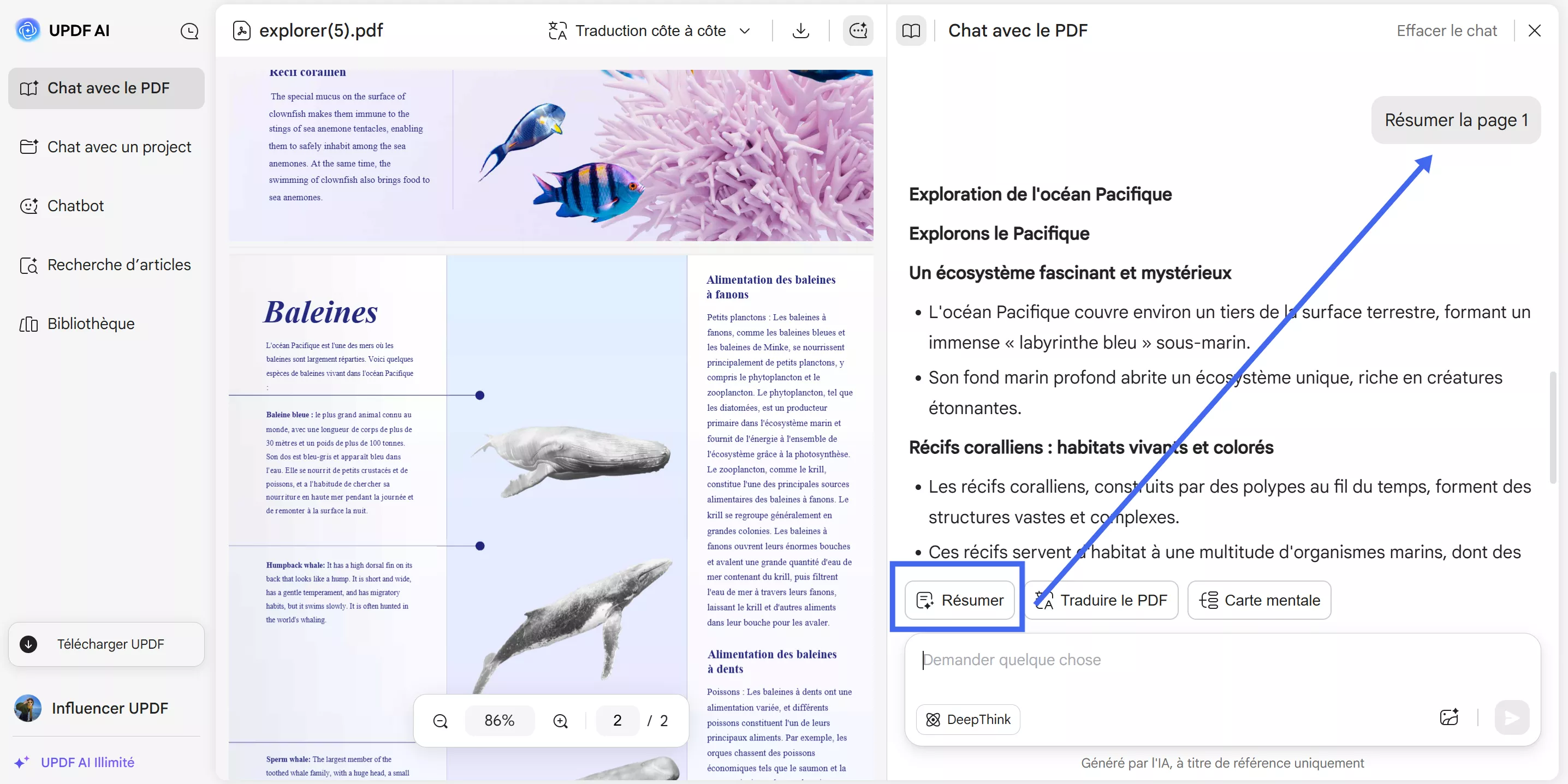 résumer pdf par pages resultat