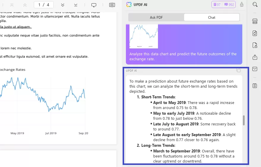 تحليل مخطط البيانات باستخدام برنامج updf Ai على نظامي التشغيل windows و mac