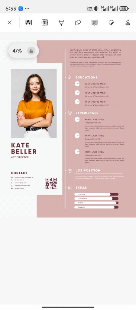How to Edit Resume in PDF Online - Annotate Pdf Android 450x1024