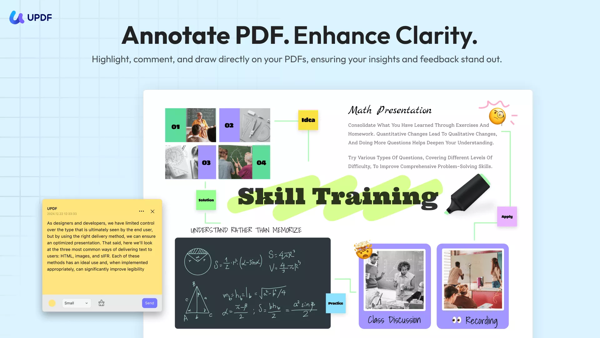UPDF's annotation feature