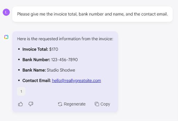 ask for multiple pieces of information