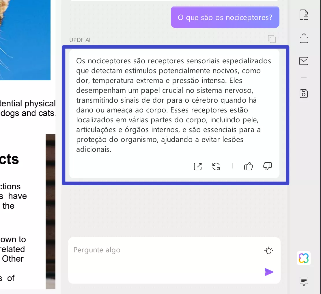 chat pdf online UPDF AI fornecerá respostas relevantes