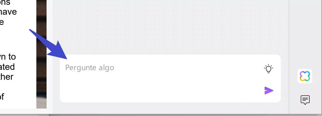 chat pdf online Clique na caixa de bate-papo "Pergunte algo".
