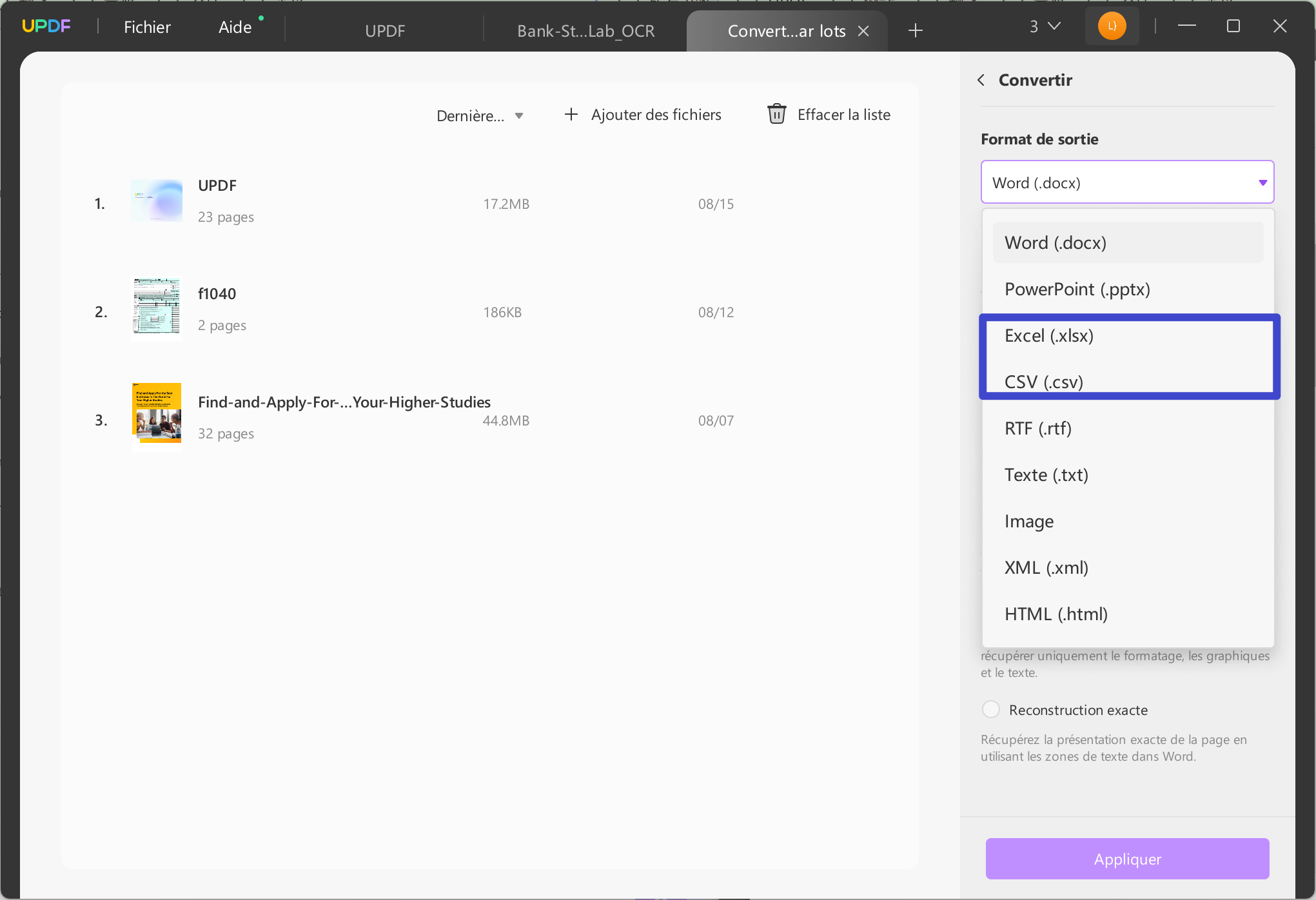 convertir relevé bancaire pdf en excel
