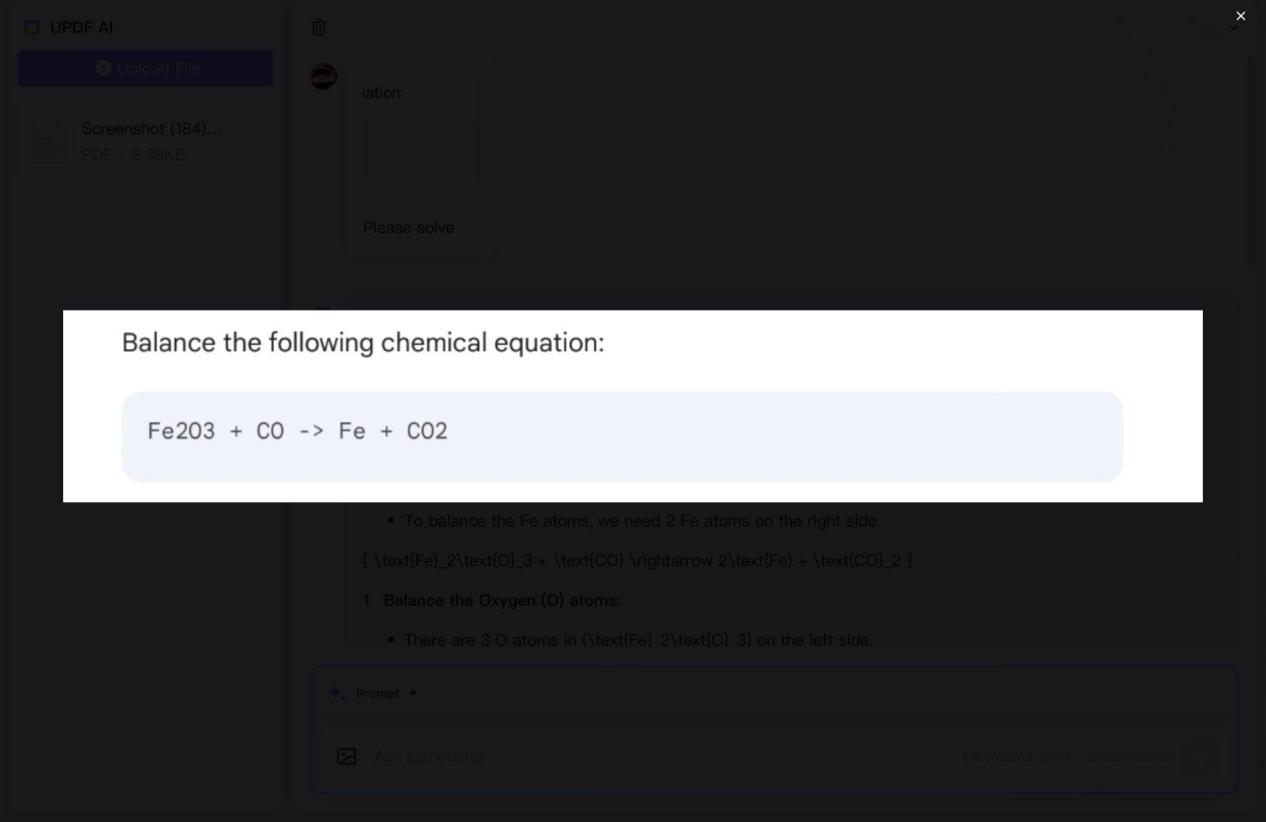 a screenshot of the chemistry problem 