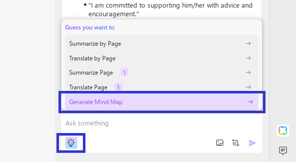 click the generate mind map tool in updf ai on windows and mac