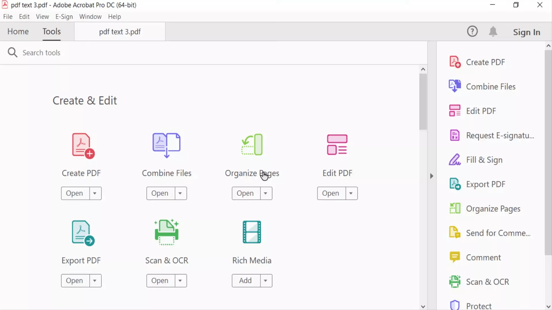 select the documents and markups option in adobe acrobat