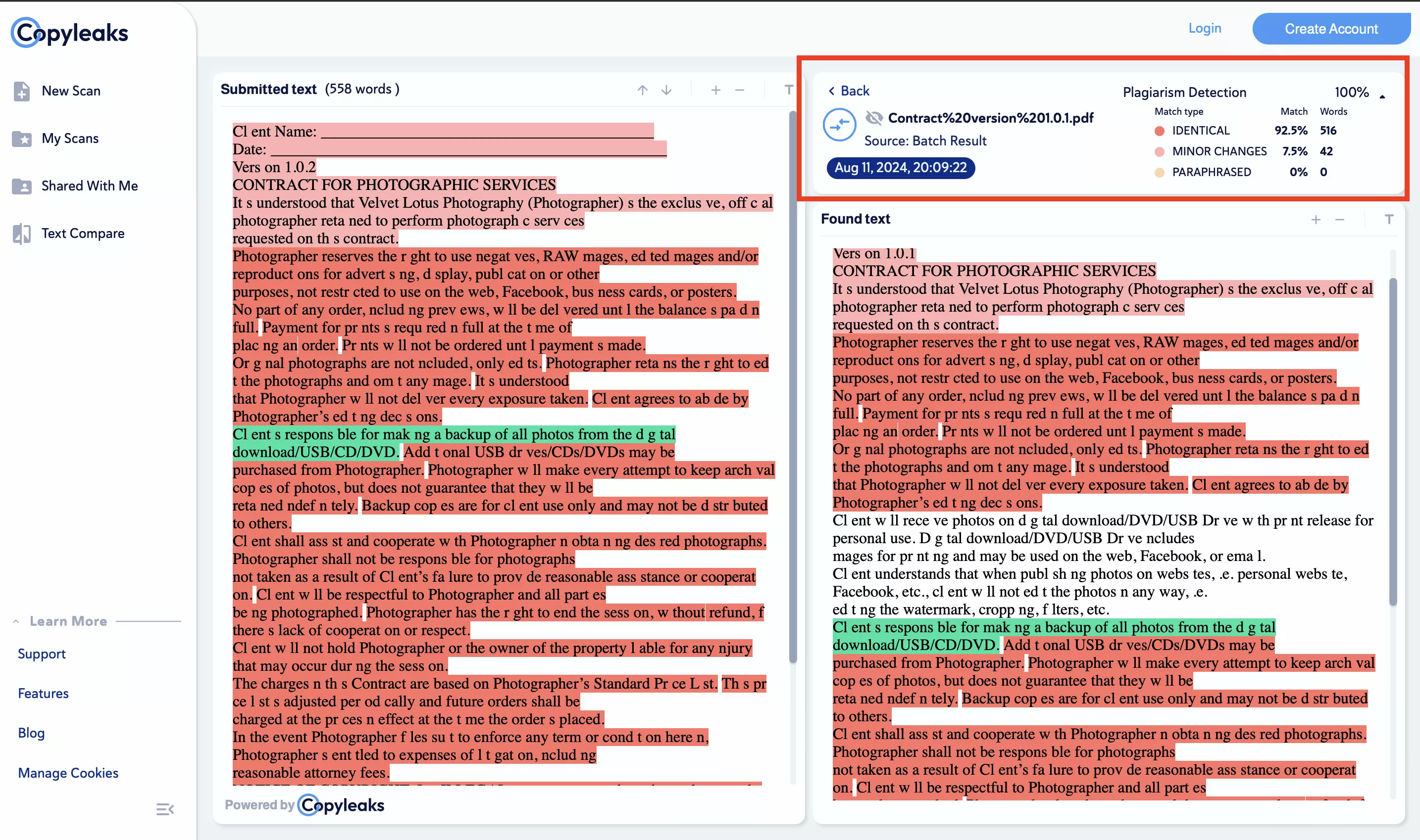 ia para comparar documentos con idox.ai