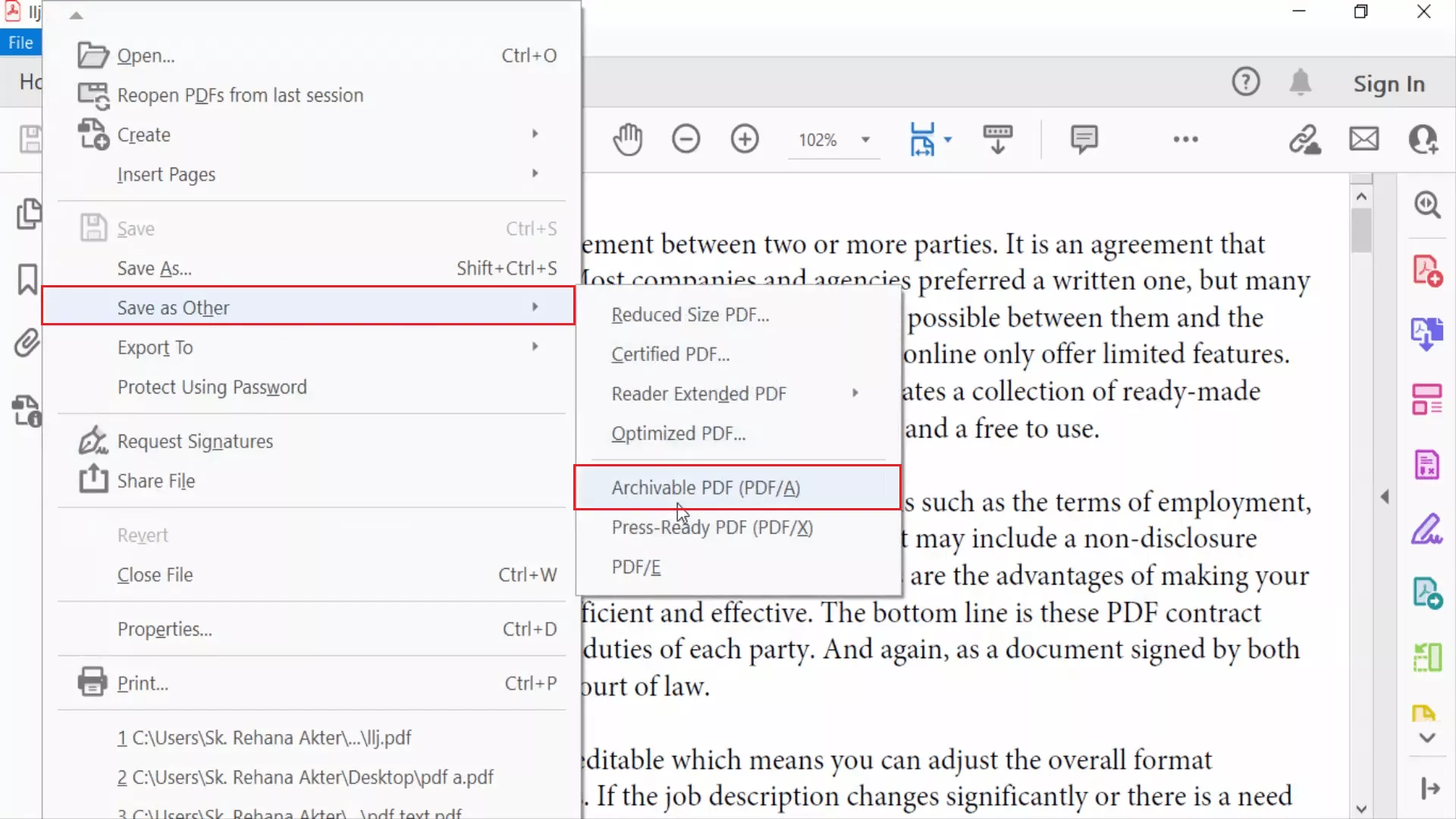 convert pdf to pdf/a to avoid expected a dict object error.