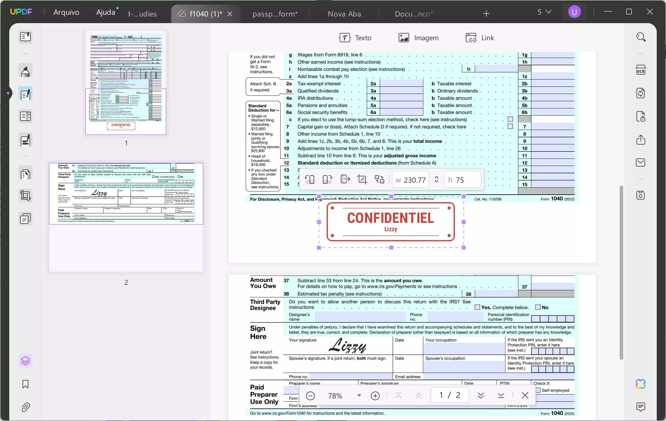 copiar carimbo para pdf Cole o carimbo da imagem em PDF com UPDF