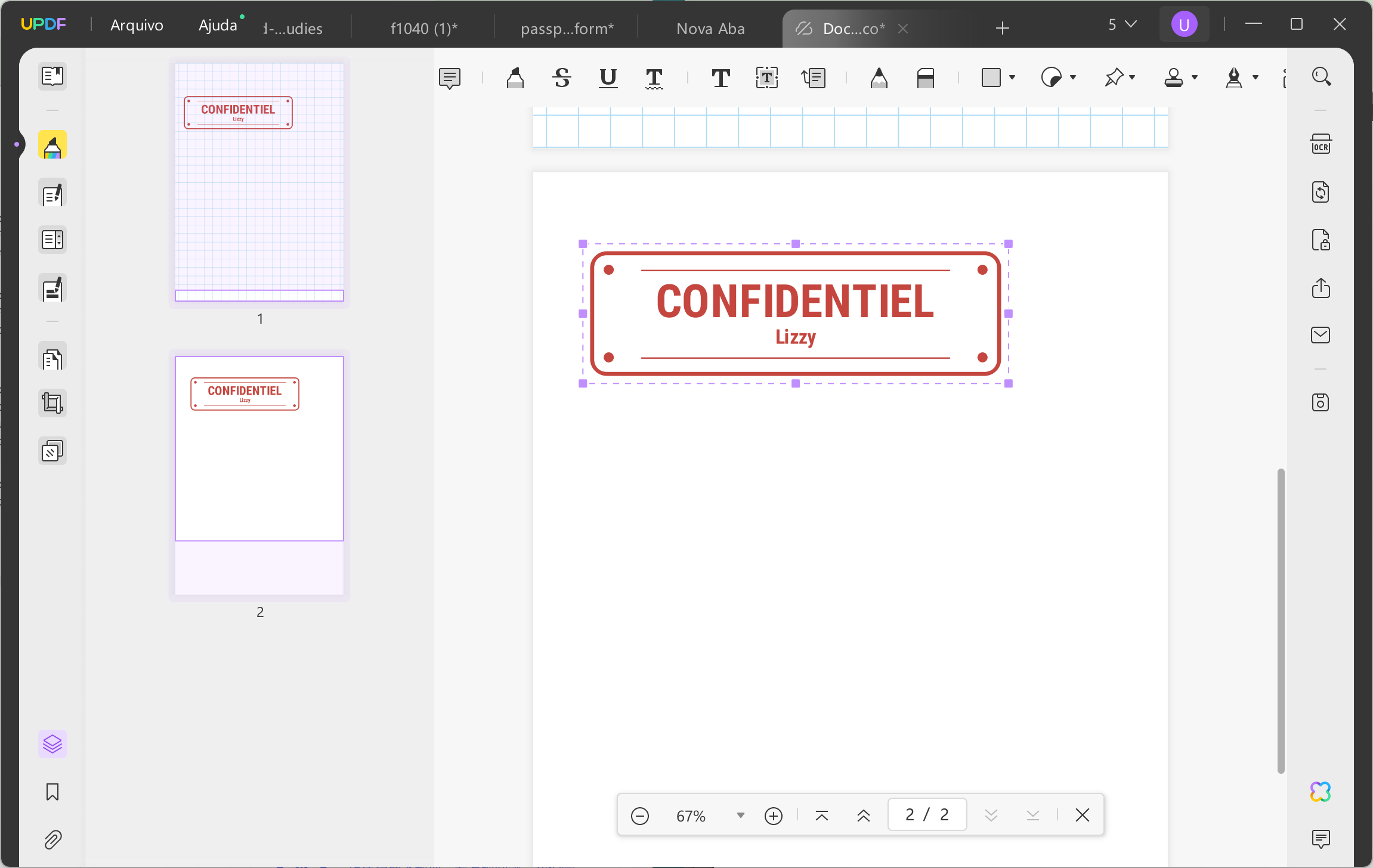 copiar carimbo para pdf tirar uma captura de tela do carimbo personalizado