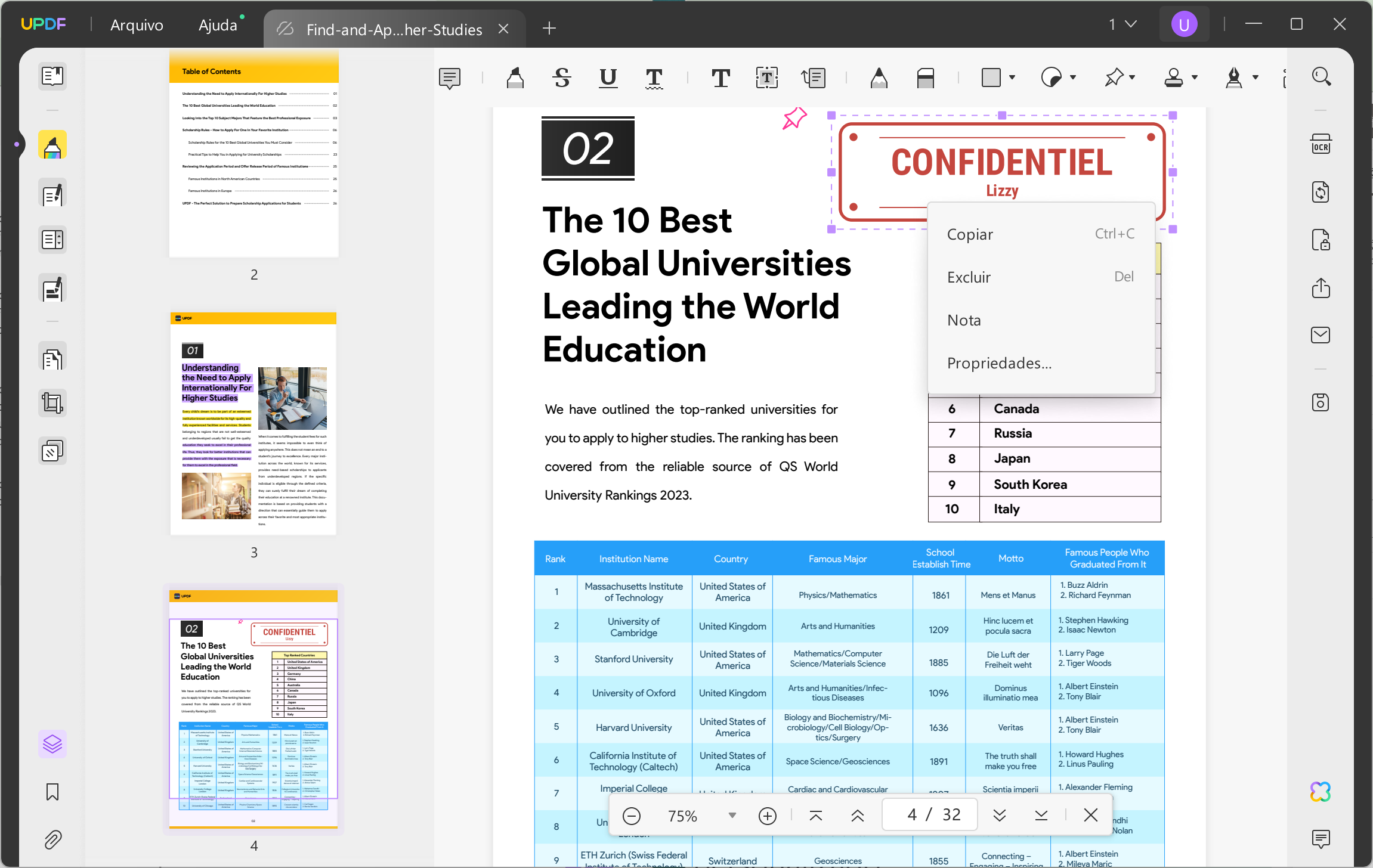 copiar carimbo para pdf copiar o carimbo para colar com UPDF