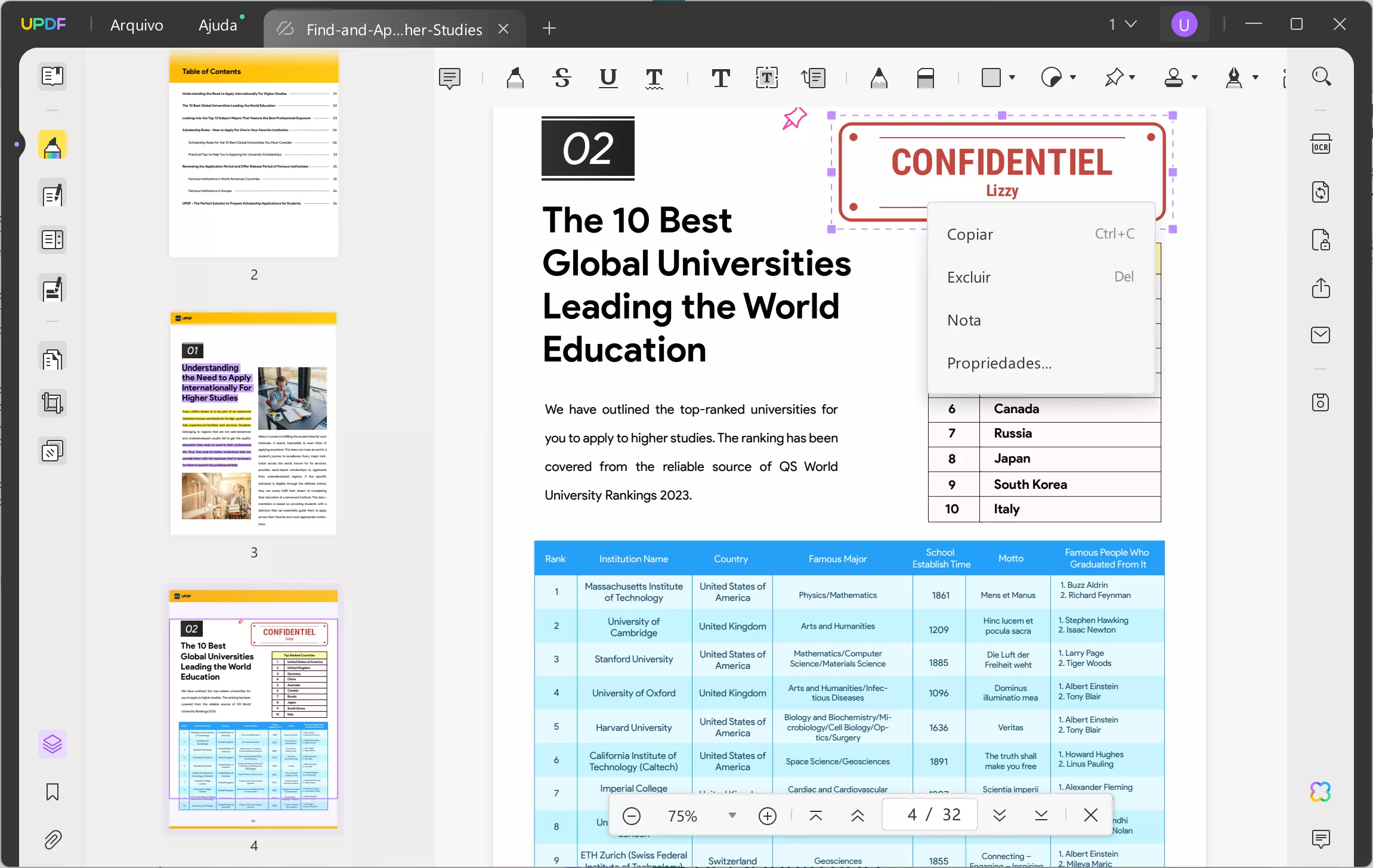 copiar carimbo para pdf copiar o carimbo para colar com UPDF