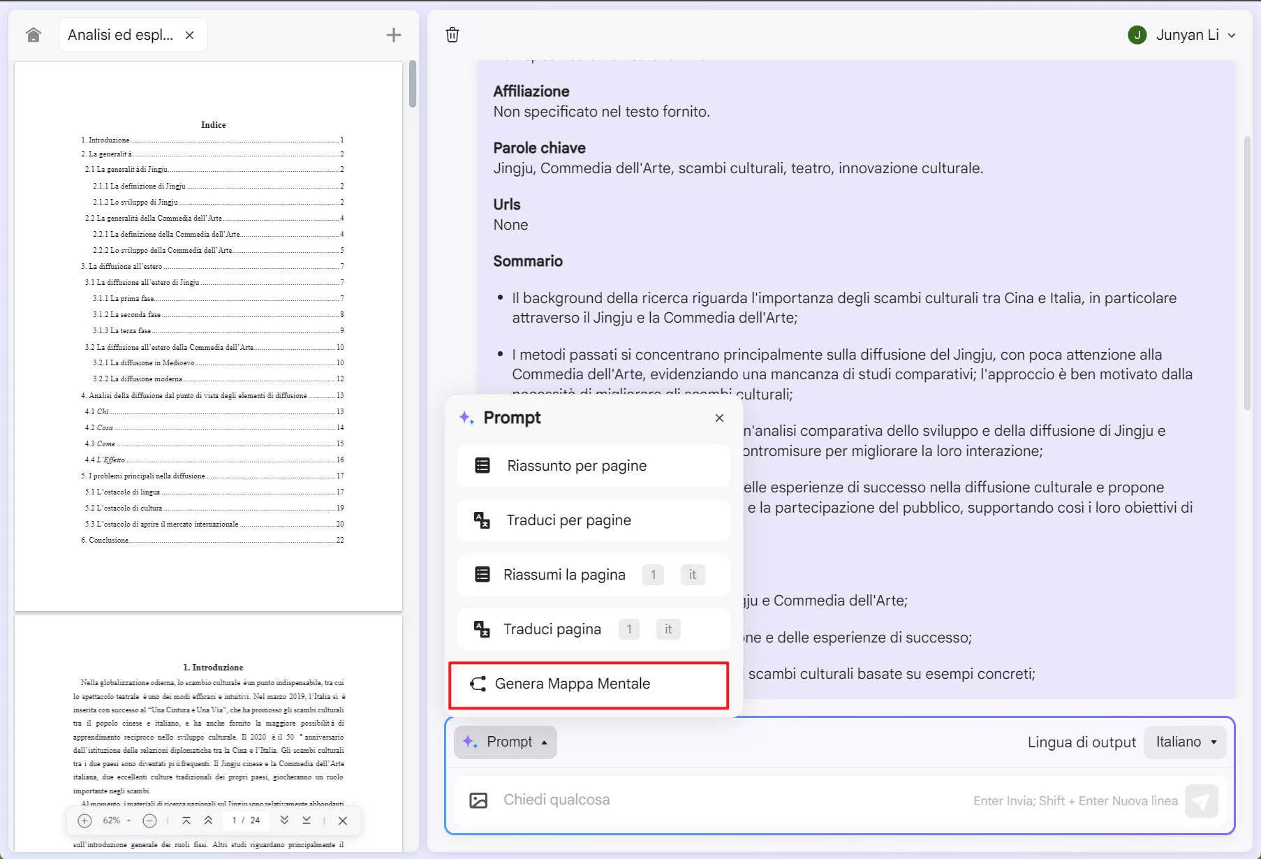 Converti PDF in mappa mentale con UPDF AI