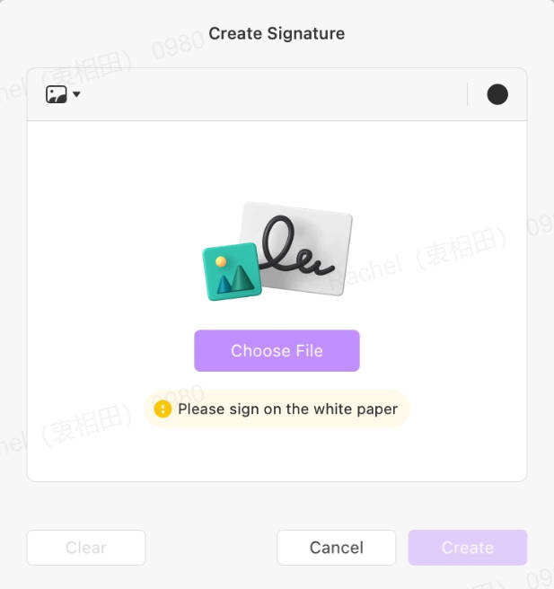 créer une signature avec l'option d'image dans UPDF pour Mac