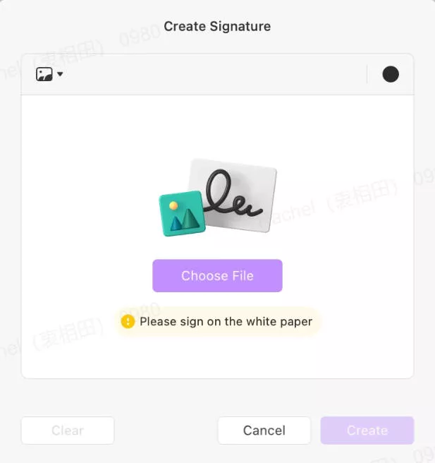 create signature with image option in UPDF for Mac