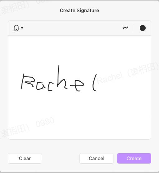 dessiner une signature avec la souris dans updf mac