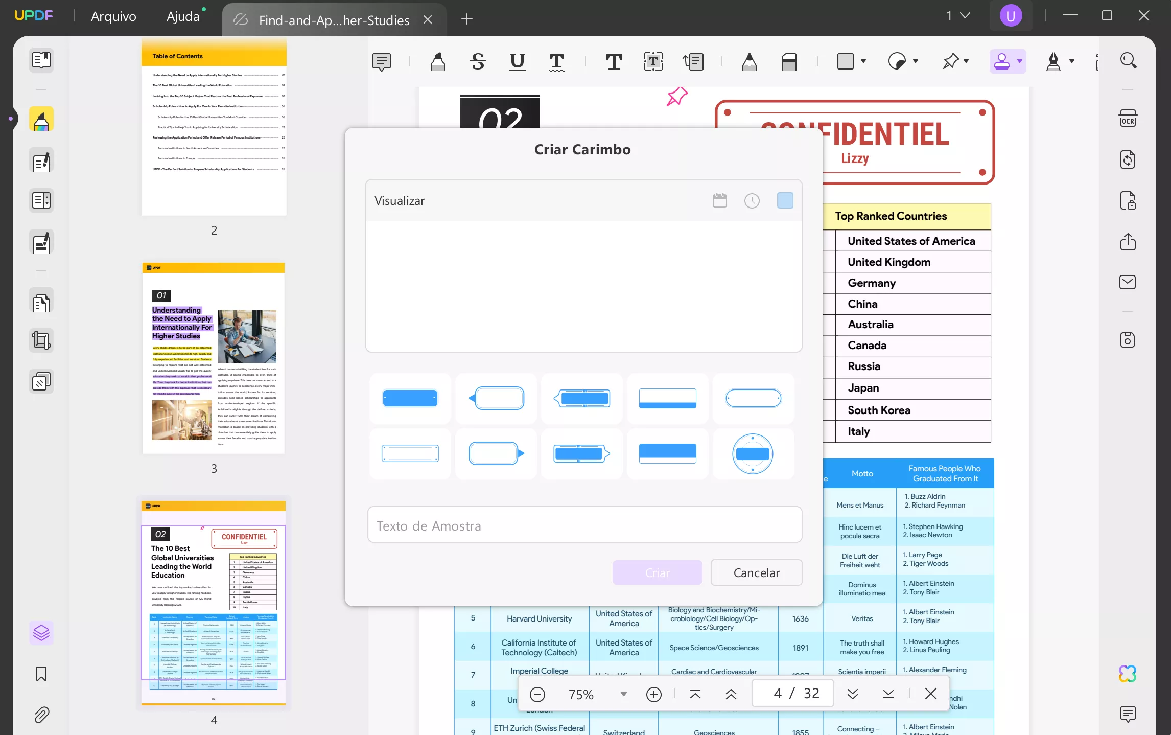 copiar carimbo para pdf criar carimbo personalizado para copiar e colar em outro PDF com UPDF