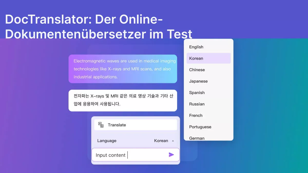 DocTranslator: Der Online-Dokumentenübersetzer im Test