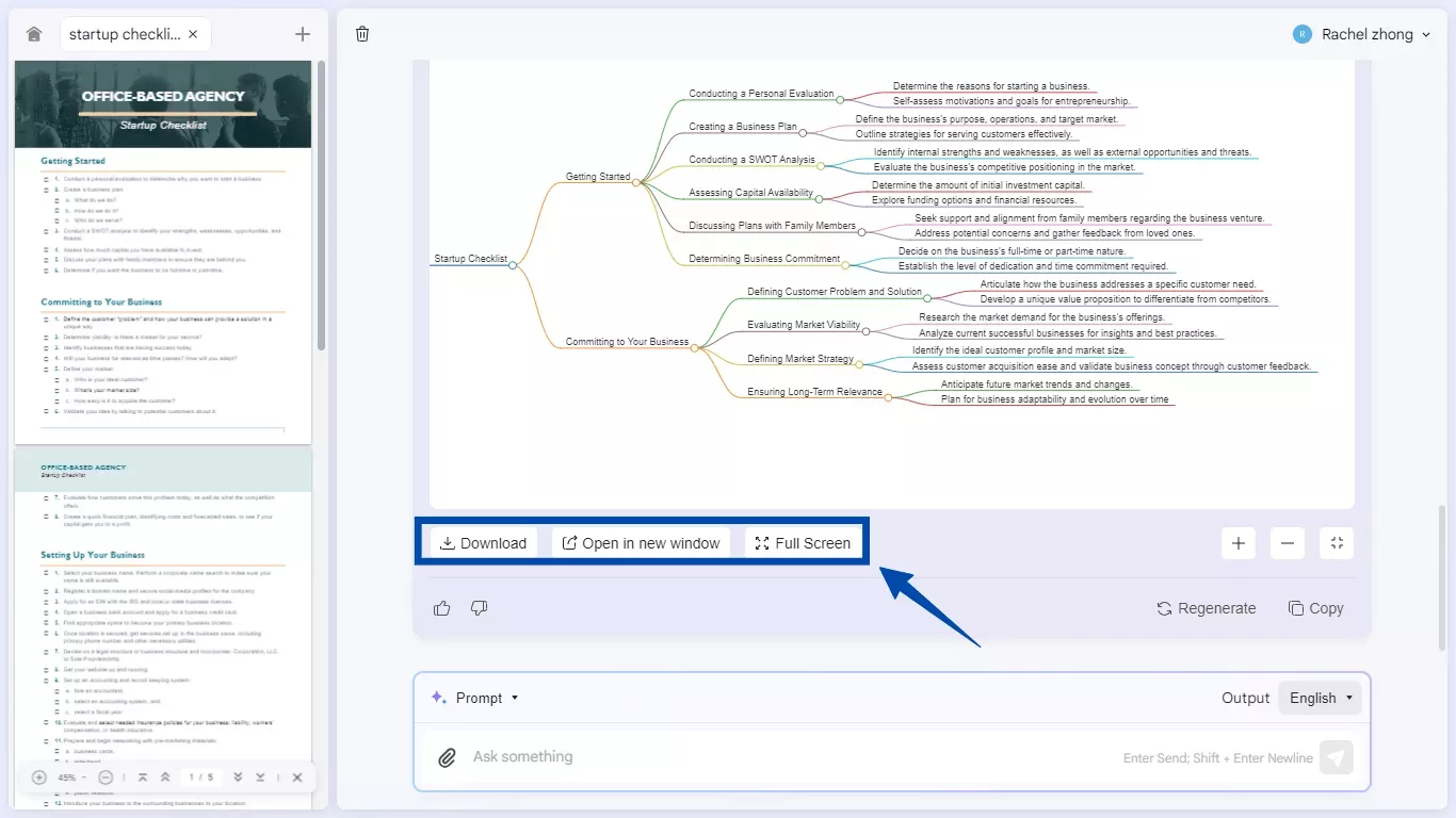 download or view the mind map in updf ai