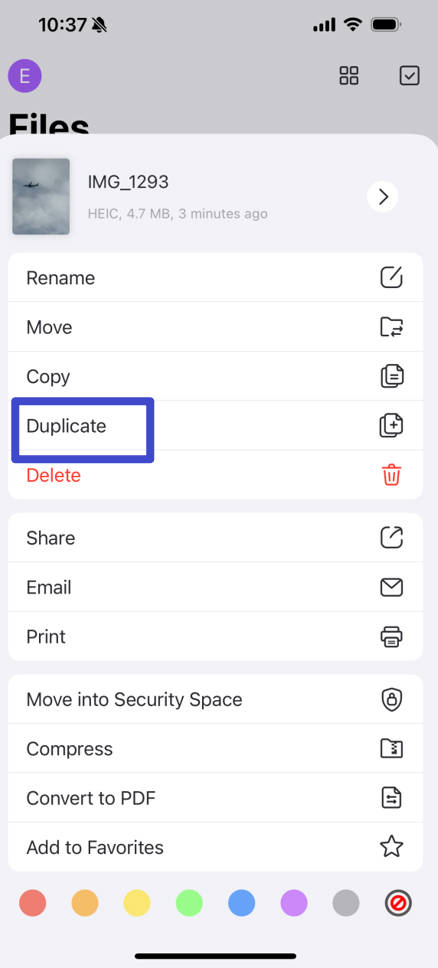 duplicate updf ios