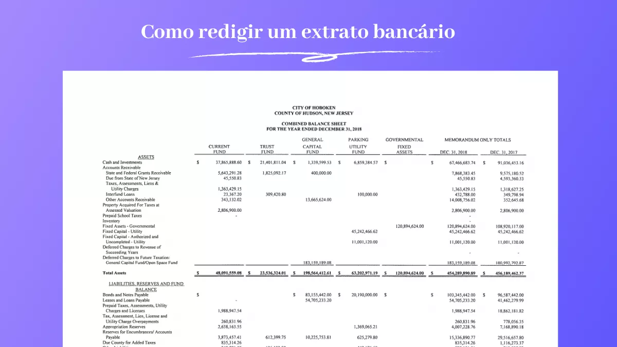 O que é extrato bancário redigido e como redigir um extrato bancário: com etapas e exemplos