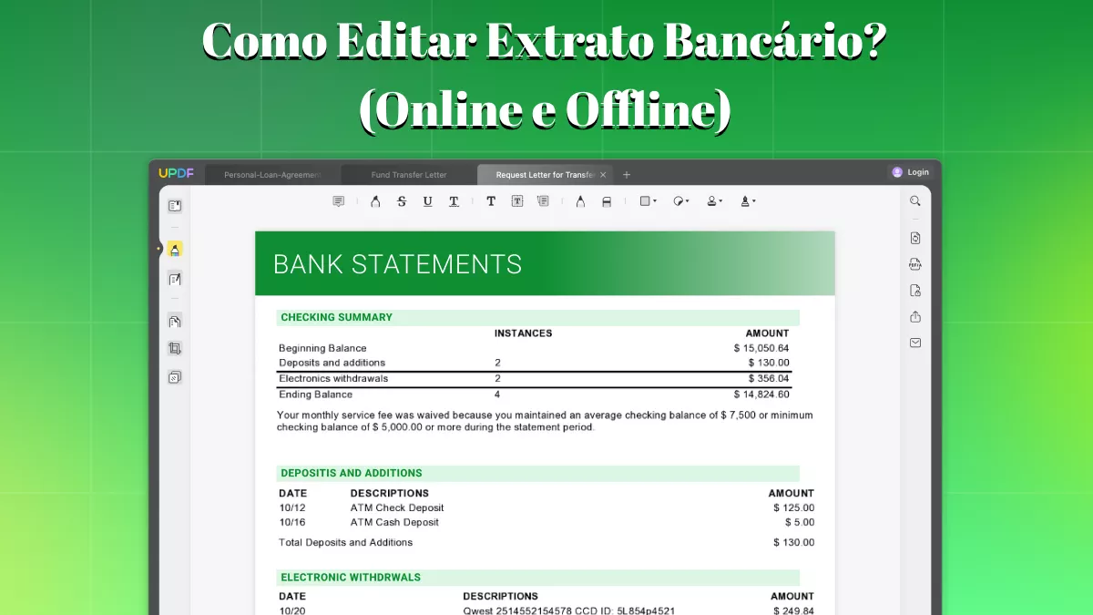 Como Editar Extrato Bancário? (Online e Offline)