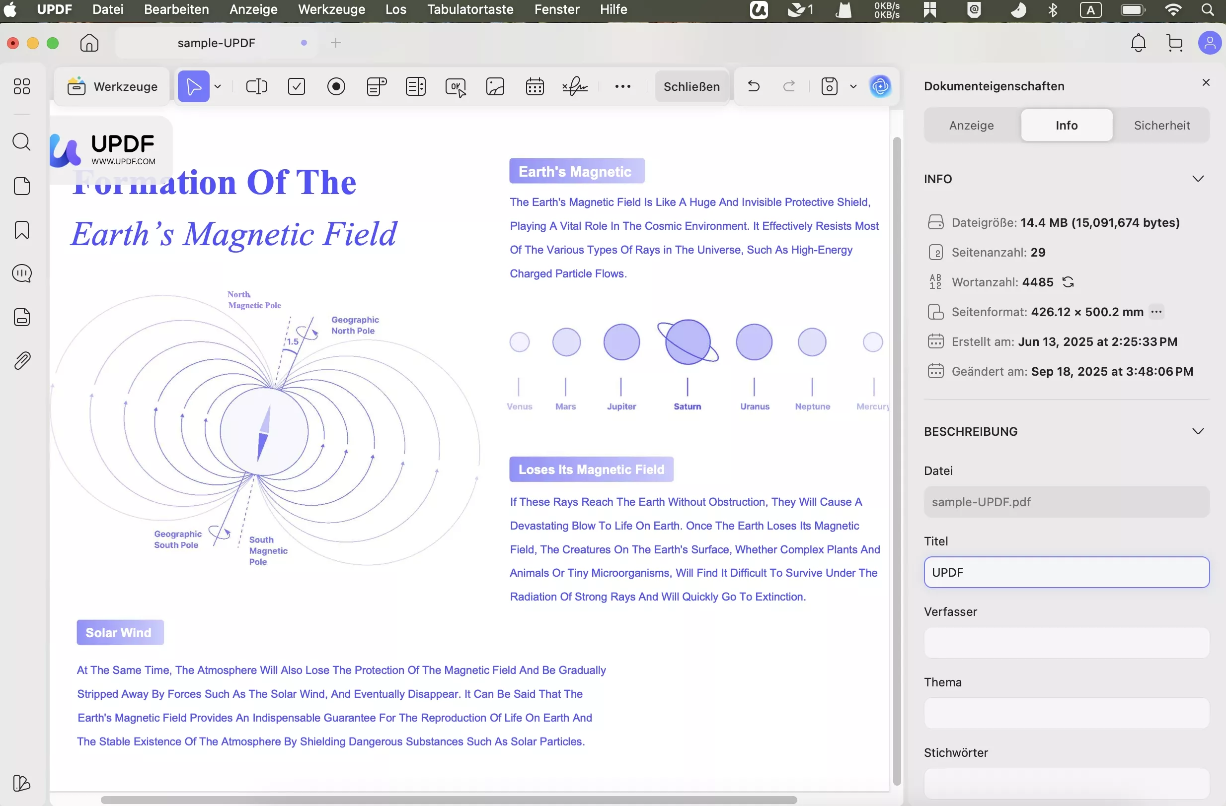 PDF-Metadaten-Mac-Beschreibungen bearbeiten