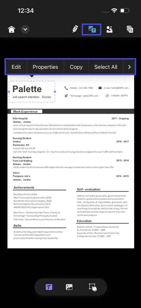 edit pdf text with updf for iOS