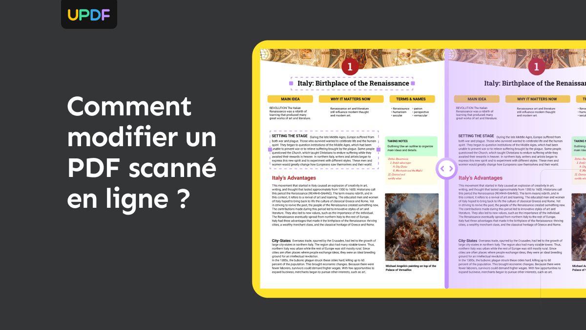 Comment modifier un PDF scanné en ligne ? UPDF