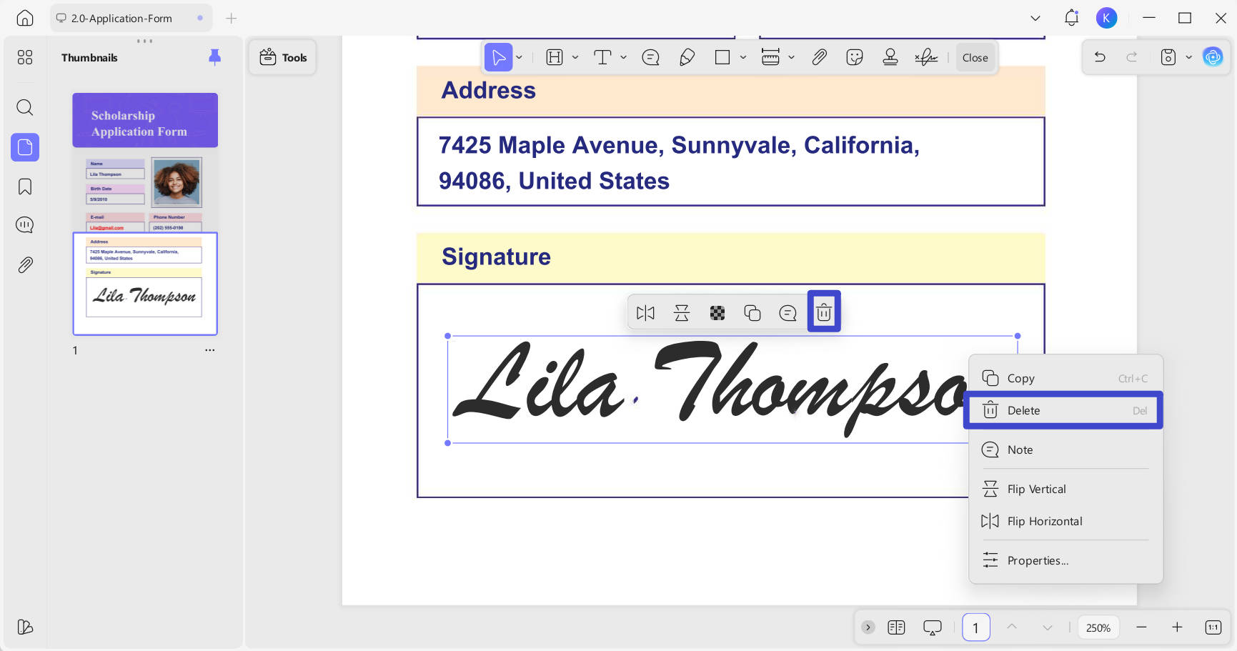 erasing the handwriting text