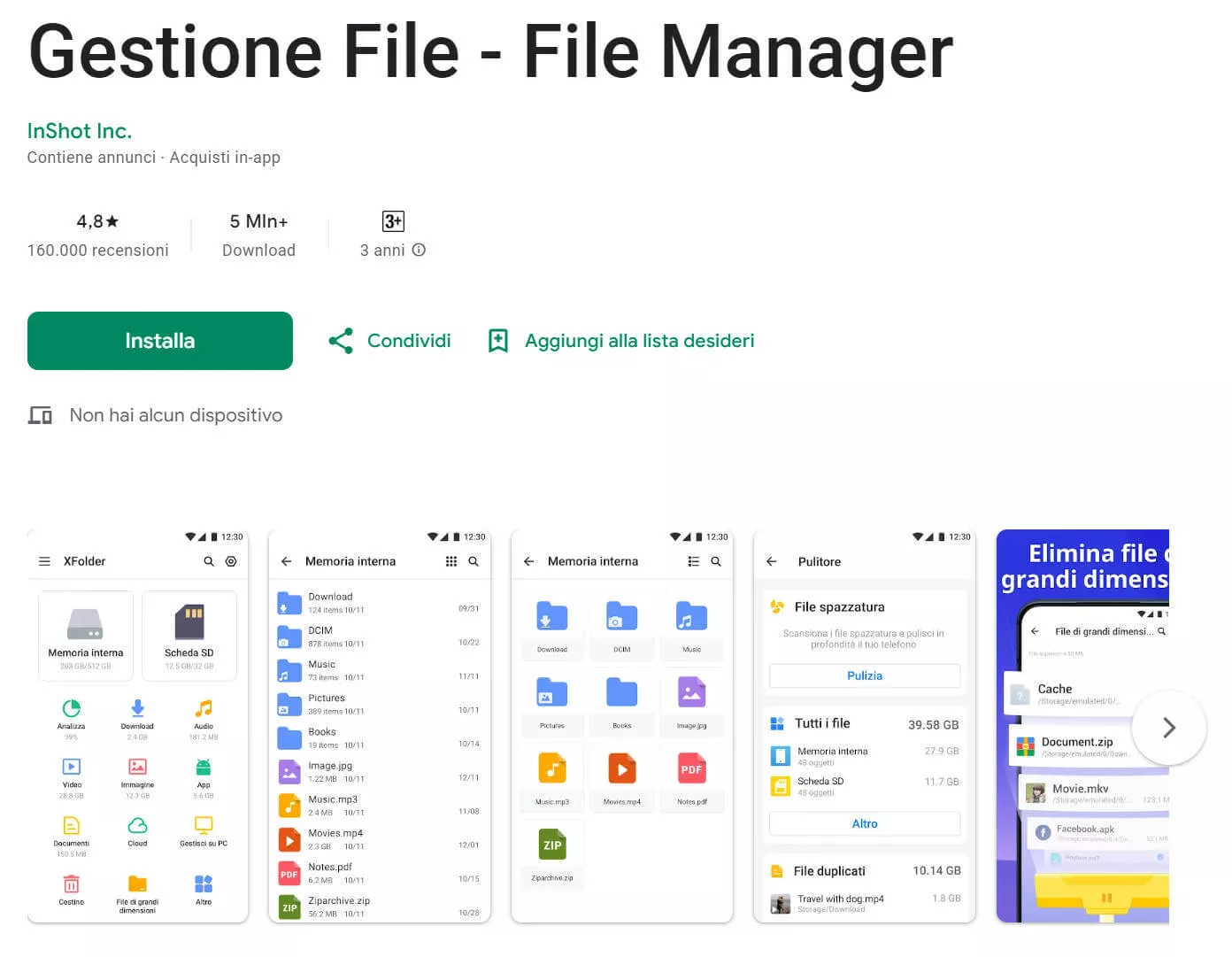 File Manager di Inshot