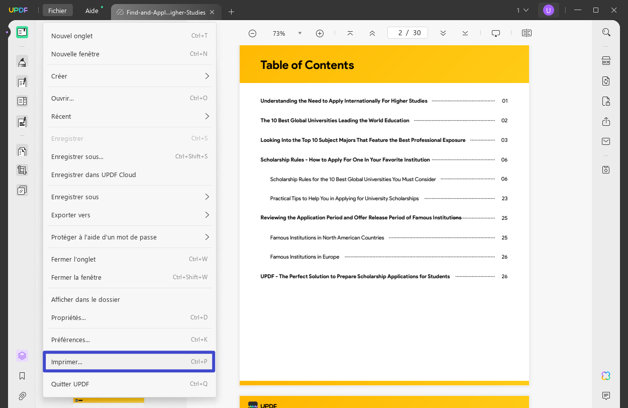 Les nouvelles méthodes pour imprimer un PDF en paysage | UPDF